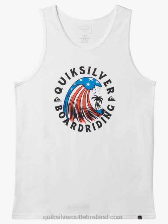 Men Quiksilver Home Of The Wave Tank N02TD154 white