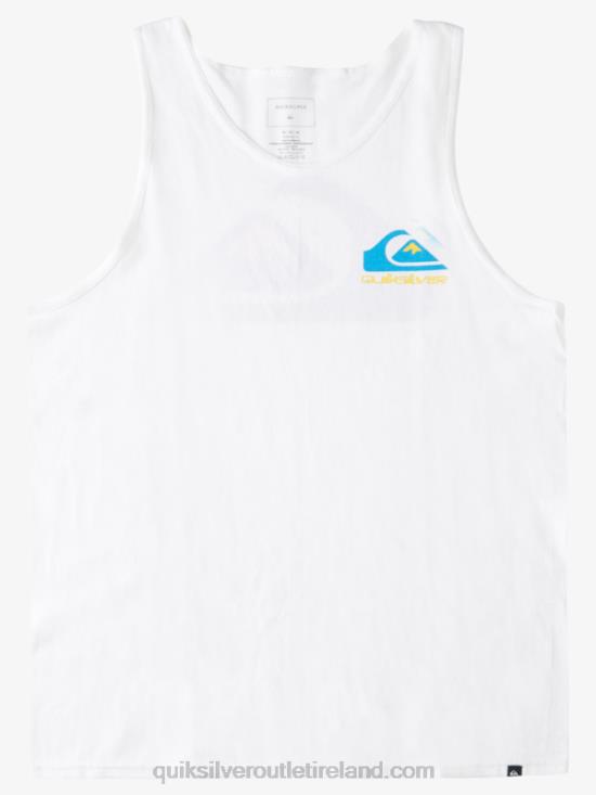 Men Quiksilver Logo Back Tank N02TD1521 white