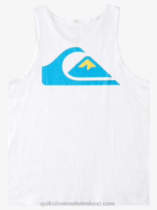 Men Quiksilver Logo Back Tank N02TD1521 white