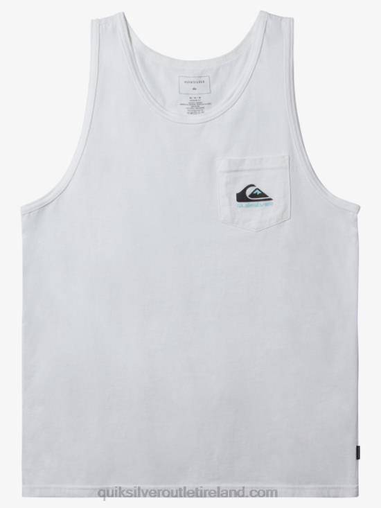 Men Quiksilver Omni Pocket Tank T-shirt N02TD557 white