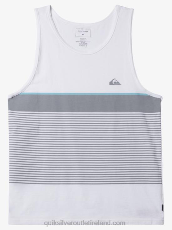 Men Quiksilver Tijuana Stripe Tank N02TD456 white