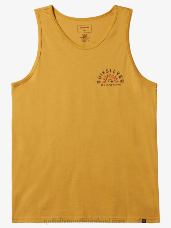 Men Quiksilver Water Tales Tanks T-shirt N02TD1363 bright gold