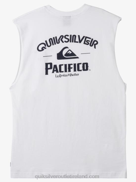 Men Quiksilver x Pacifico Straight Shooter Tank N02TD3 white