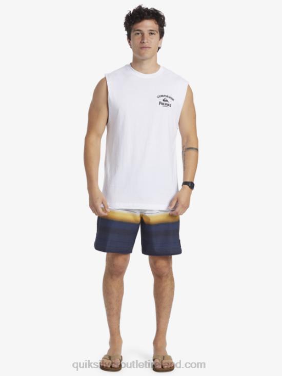 Men Quiksilver x Pacifico Straight Shooter Tank N02TD3 white
