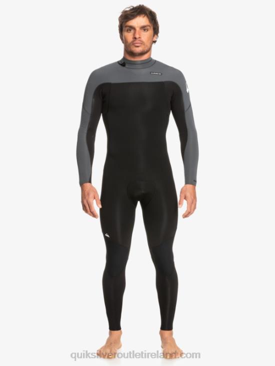 Men Quiksilver 3/2 Everyday Sessions Back-Zip Wetsuit N02TD926 black/gun metal