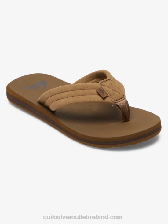 Boys Quiksilver 8-16 Carver Suede Core Sandals N02TD2092 tan 1