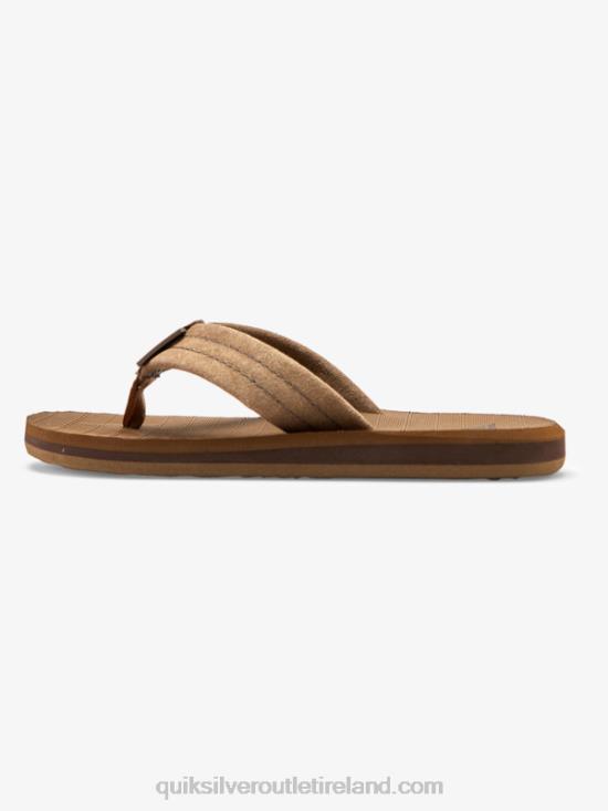 Boys Quiksilver 8-16 Carver Suede Leather Sandals N02TD2282 tan - solid