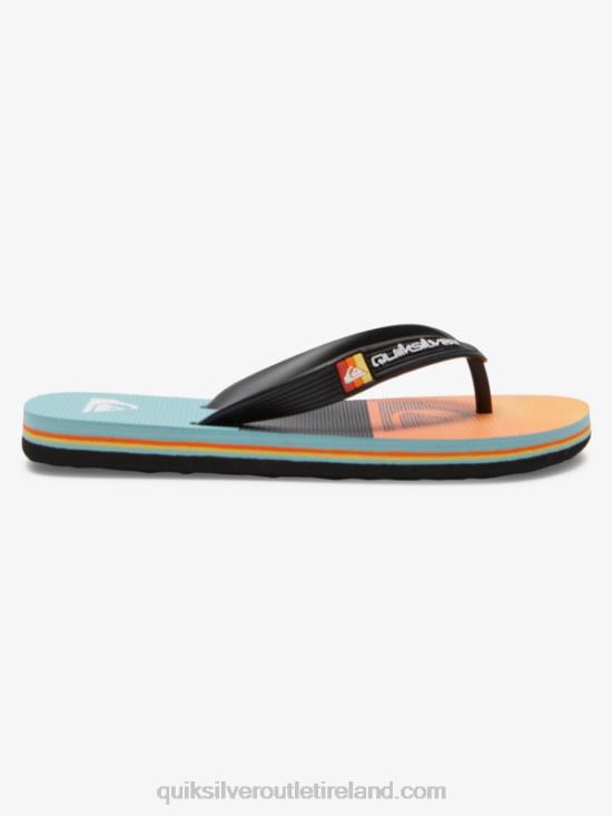 Boys Quiksilver 8-16 Molokai Flip-Flops N02TD2021 black/orange/grey