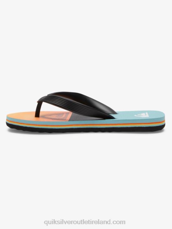Boys Quiksilver 8-16 Molokai Flip-Flops N02TD2021 black/orange/grey