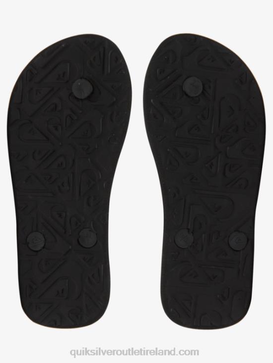 Boys Quiksilver 8-16 Molokai Flip-Flops N02TD2021 black/orange/grey