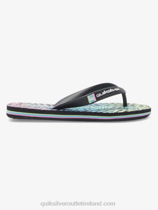 Boys Quiksilver 8-16 Molokai Flip-Flops N02TD2022 black/pink/blue