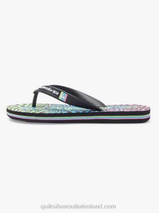 Boys Quiksilver 8-16 Molokai Flip-Flops N02TD2022 black/pink/blue