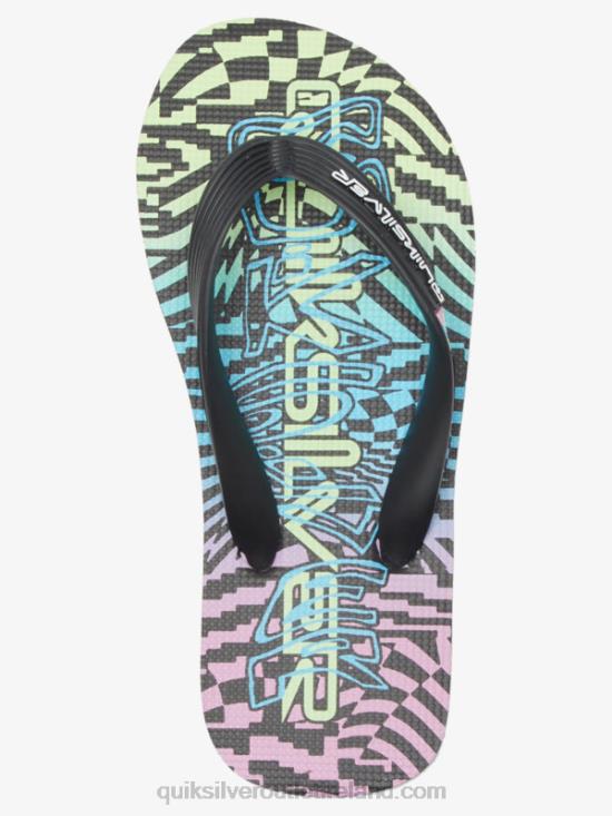 Boys Quiksilver 8-16 Molokai Flip-Flops N02TD2022 black/pink/blue