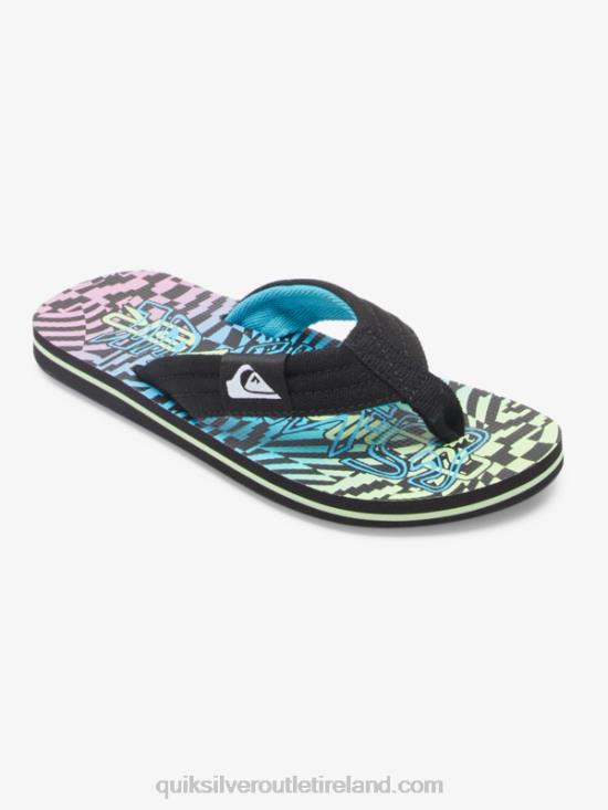 Boys Quiksilver 8-16 Molokai Layback Sandals N02TD1990 black/pink/blue