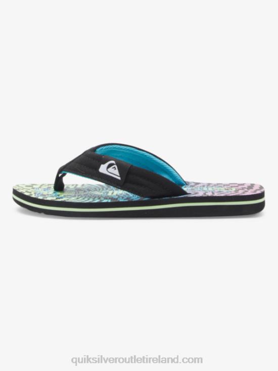 Boys Quiksilver 8-16 Molokai Layback Sandals N02TD1990 black/pink/blue