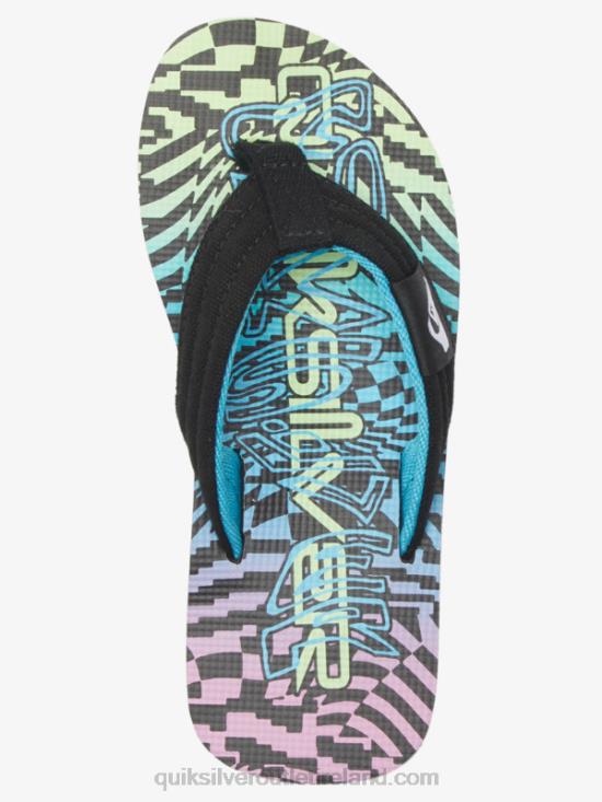 Boys Quiksilver 8-16 Molokai Layback Sandals N02TD1990 black/pink/blue