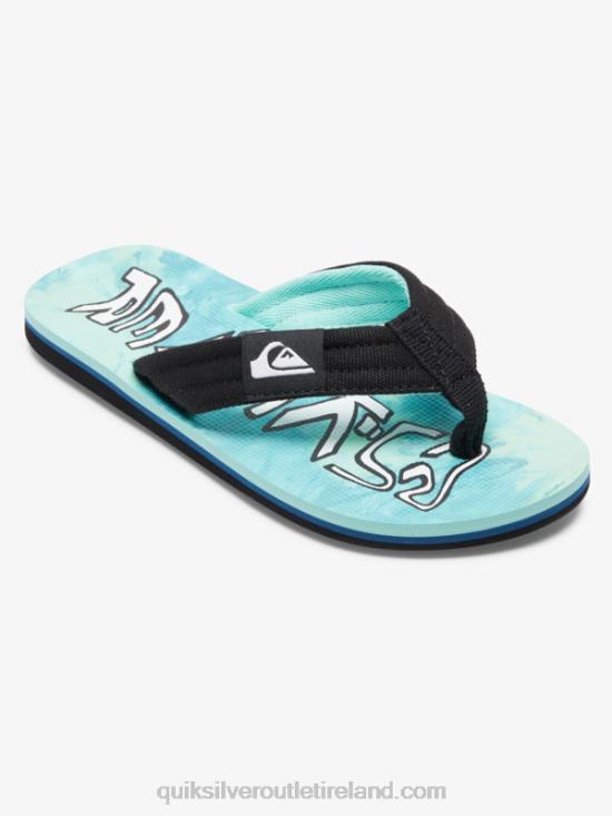 Boys Quiksilver 8-16 Molokai Layback Sandals N02TD1994 green/blue/yellow