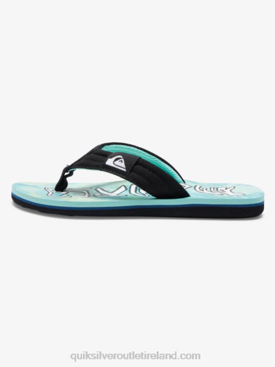 Boys Quiksilver 8-16 Molokai Layback Sandals N02TD1994 green/blue/yellow