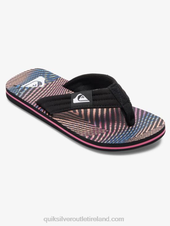 Boys Quiksilver 8-16 Molokai Layback Sandals N02TD1995 black/orange/grey