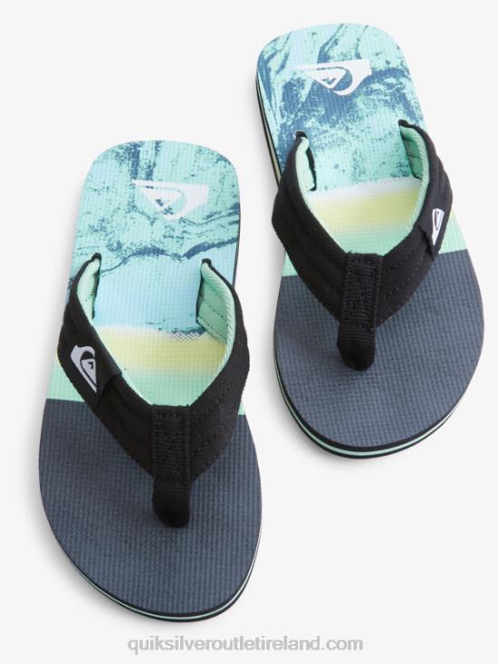 Boys Quiksilver 8-16 Molokai Layback Youth Basic Sandal N02TD2249 green 1
