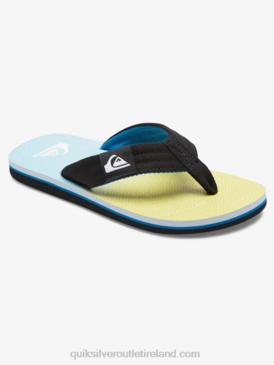 Boys Quiksilver 8-16 Molokai Layback Youth Basic Sandal N02TD2252 blue/yellow
