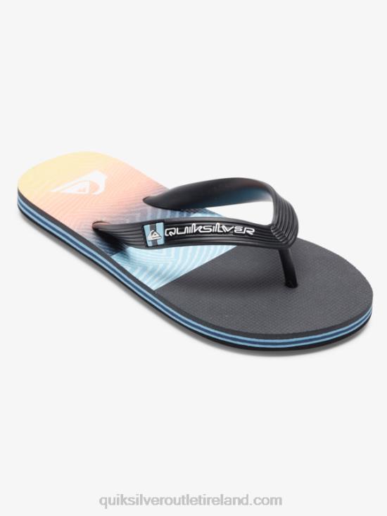 Boys Quiksilver 8-16 Molokai Panel Flip-Flops N02TD2206 black/orange/grey