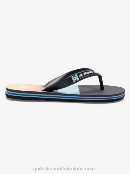 Boys Quiksilver 8-16 Molokai Panel Flip-Flops N02TD2206 black/orange/grey