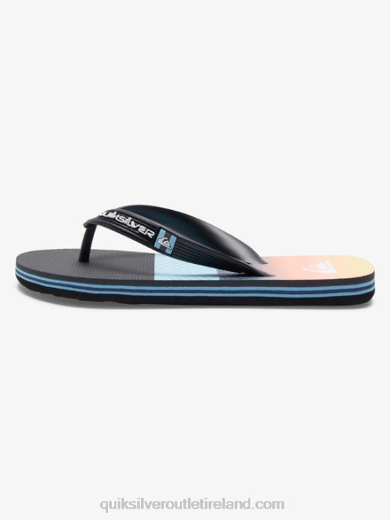 Boys Quiksilver 8-16 Molokai Panel Flip-Flops N02TD2206 black/orange/grey