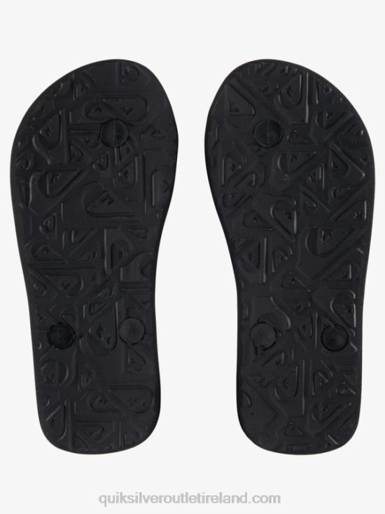 Boys Quiksilver 8-16 Molokai Panel Flip-Flops N02TD2206 black/orange/grey