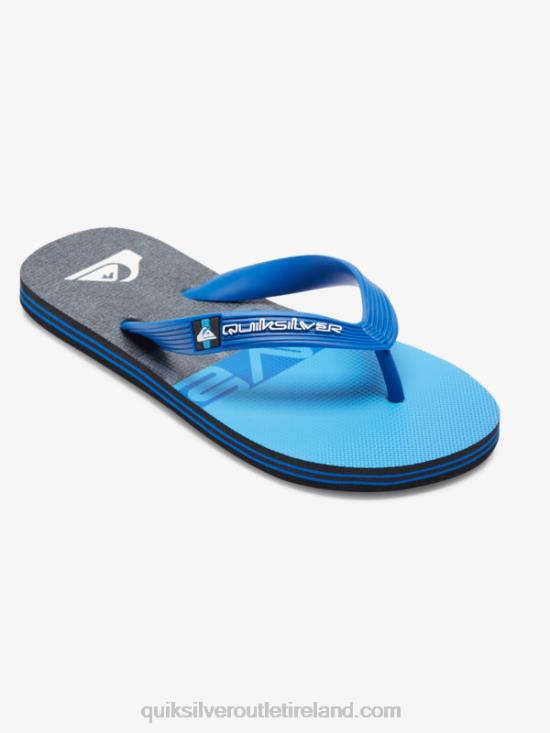 Boys Quiksilver 8-16 Molokai Panel Flip-Flops N02TD2207 black/blue/grey