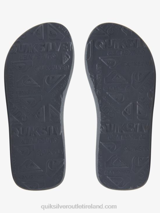 Boys Quiksilver 8-16 Molokai Stitchy Sandals N02TD2150 black/grey/yellow