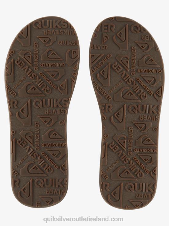 Men Quiksilver Carver Leather Sandals N02TD1773 brown