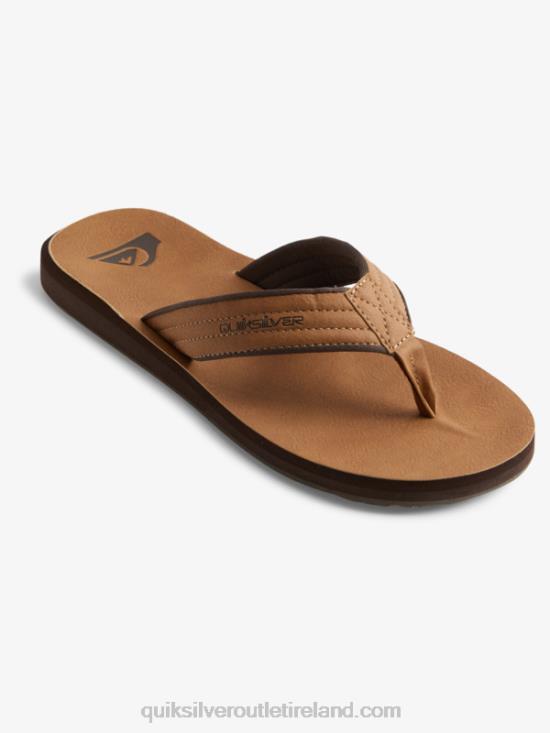 Men Quiksilver Carver Nubuck Sandals N02TD912 tan - pattern_1
