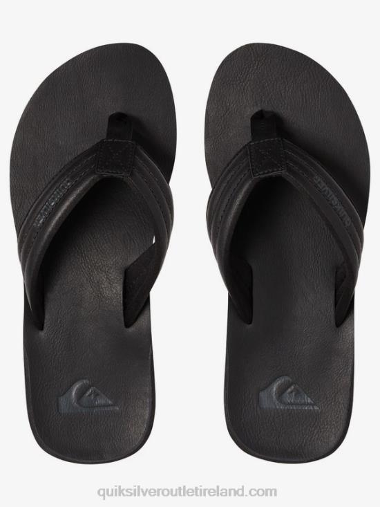 Men Quiksilver Carver Nubuck Sandals N02TD913 solid black