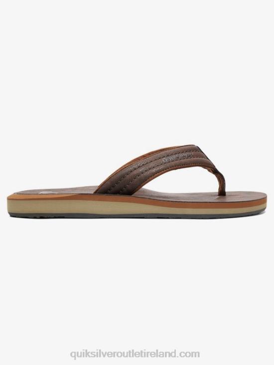 Men Quiksilver Carver Nubuck Sandals N02TD919 demitasse - solid
