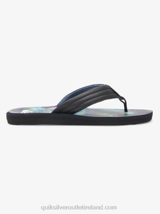 Men Quiksilver Carver Print Sandals N02TD611 black/blue