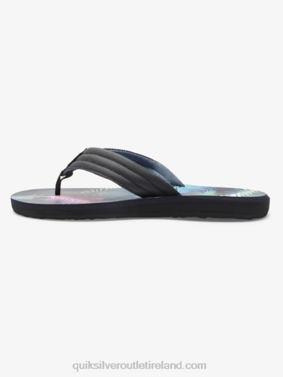 Men Quiksilver Carver Print Sandals N02TD611 black/blue
