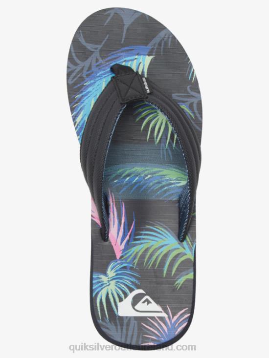 Men Quiksilver Carver Print Sandals N02TD611 black/blue