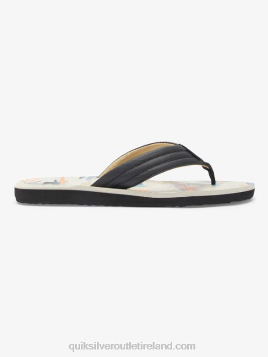 Men Quiksilver Carver Print Sandals N02TD612 black/white/blue