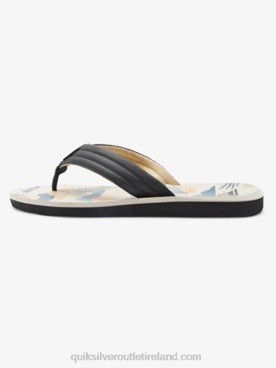 Men Quiksilver Carver Print Sandals N02TD612 black/white/blue