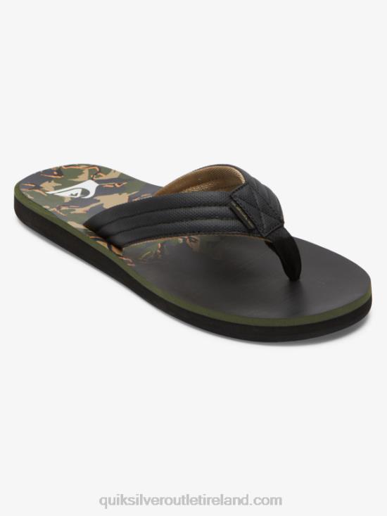 Men Quiksilver Carver Print Sandals N02TD613 green 1
