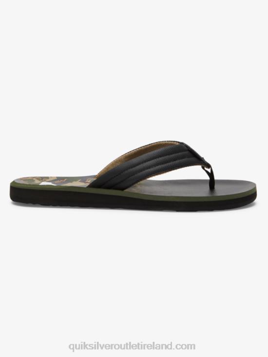 Men Quiksilver Carver Print Sandals N02TD613 green 1