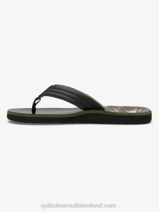 Men Quiksilver Carver Print Sandals N02TD613 green 1