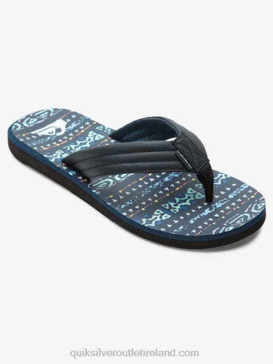 Men Quiksilver Carver Print Sandals N02TD616 blue/black
