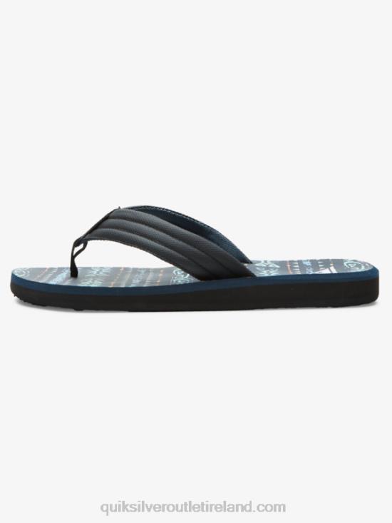Men Quiksilver Carver Print Sandals N02TD616 blue/black