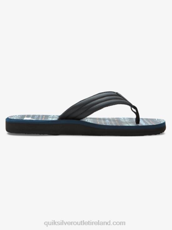 Men Quiksilver Carver Print Sandals N02TD616 blue/black