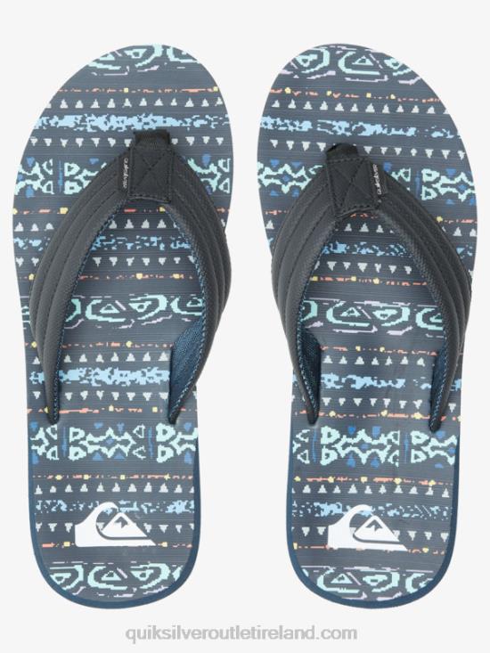 Men Quiksilver Carver Print Sandals N02TD616 blue/black