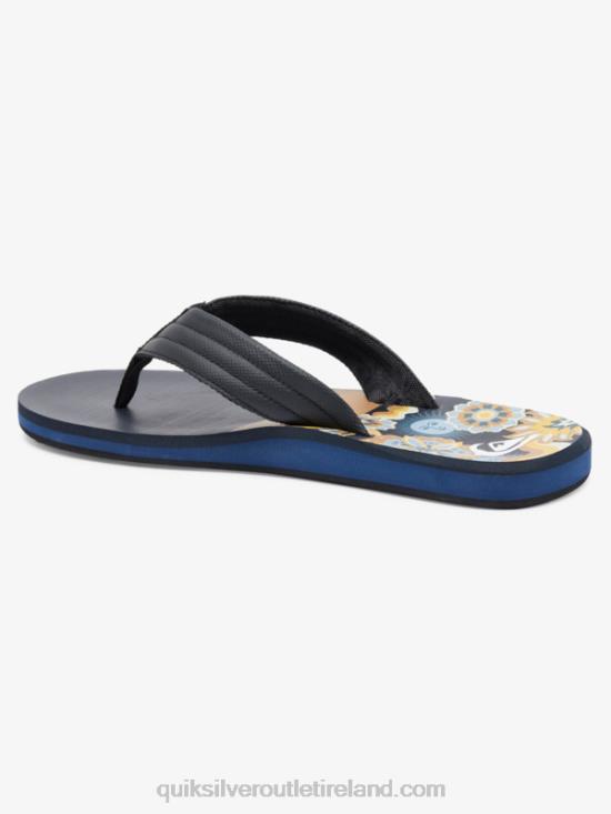 Men Quiksilver Carver Print Sandals N02TD617 brown 1
