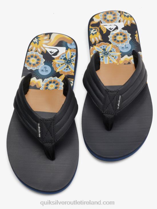 Men Quiksilver Carver Print Sandals N02TD617 brown 1