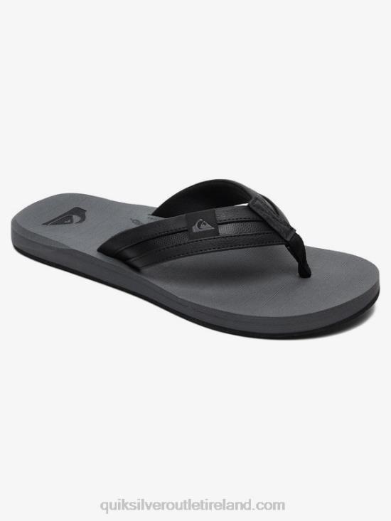 Men Quiksilver Carver Squish Sandals N02TD936 black/grey